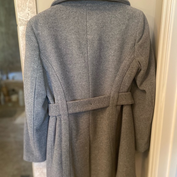 Calvin Klein Charcoal Belted Pea Coat - Picture 2 of 5